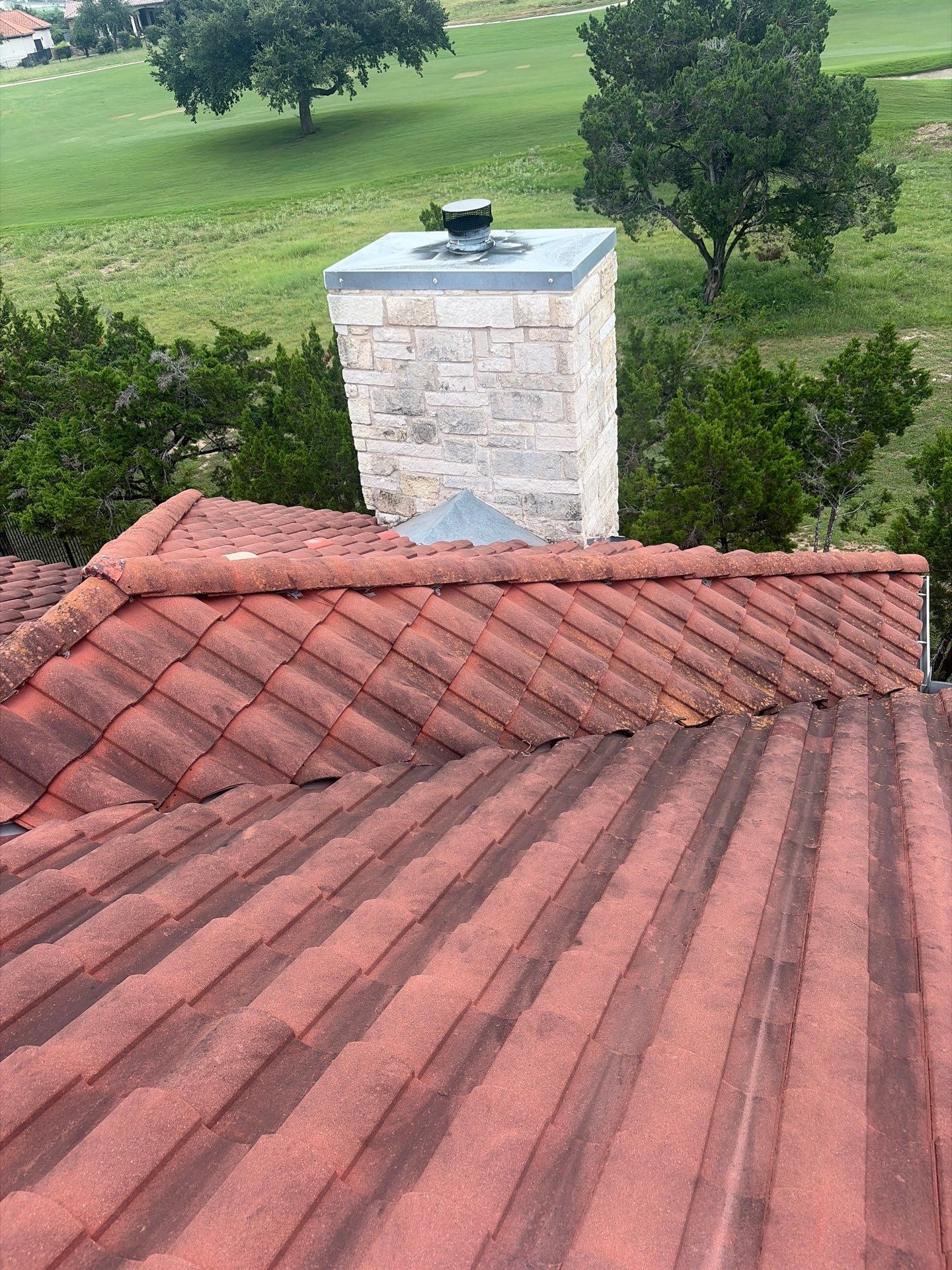 Before roof cleaning Falconhead Bee Cave